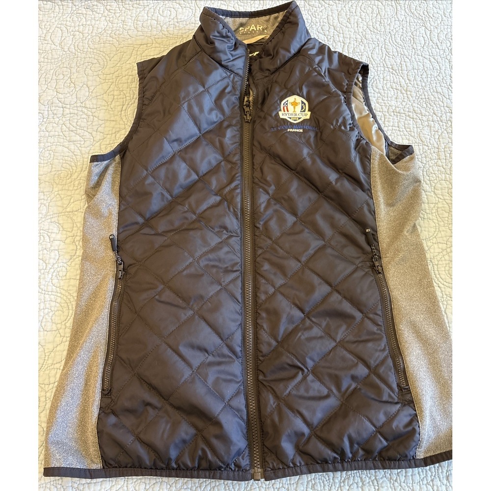 Cutter‎ and Buck CB WeatherTec Women's Large Ryder Cup Quilted Vest Blue